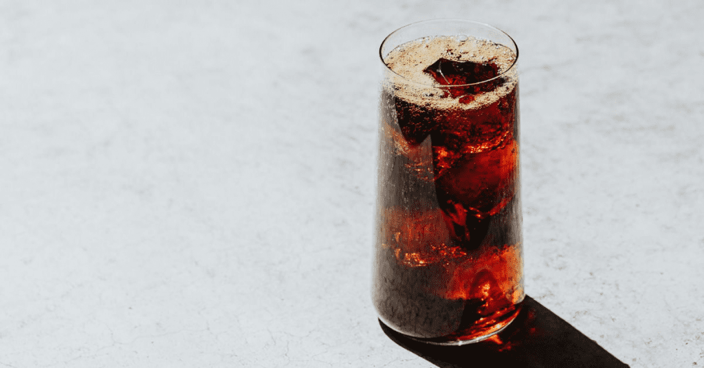 glass of coke soda