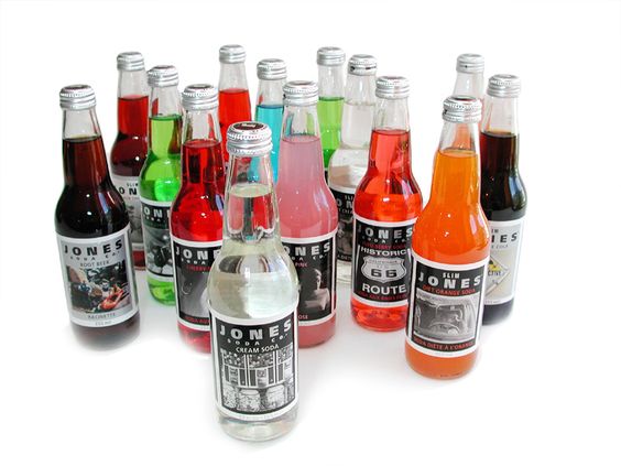 Jones Soda bottles wide variety