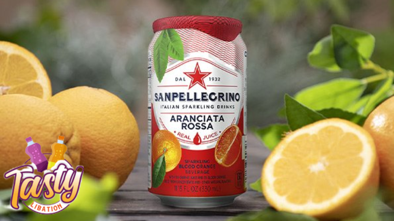 can of blood orange san pellegrino