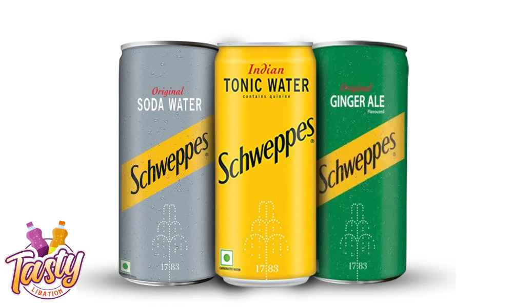Schweppes soda cans