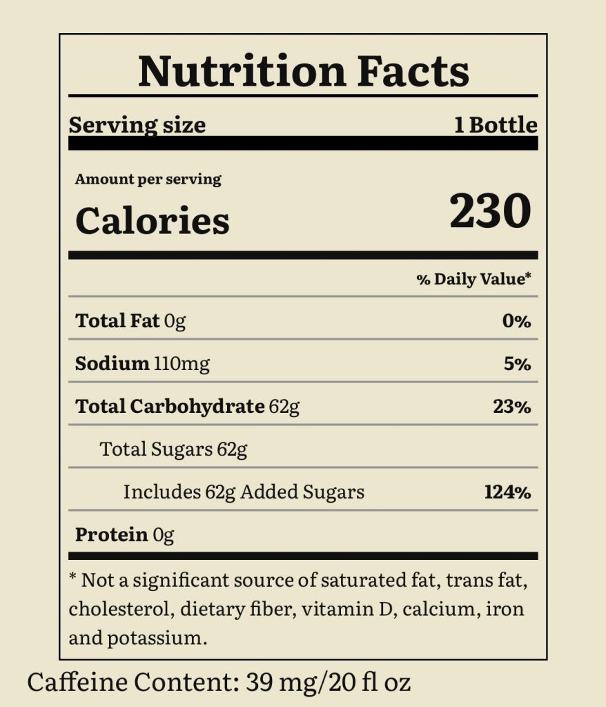 coke nutrition facts