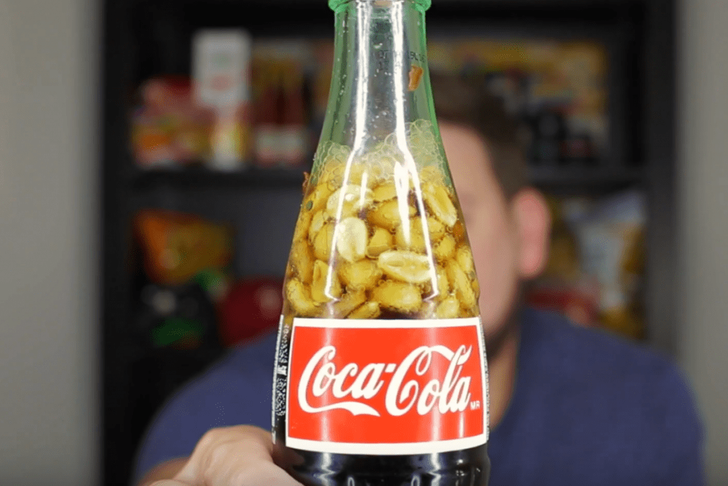 peanuts in a coke bottle