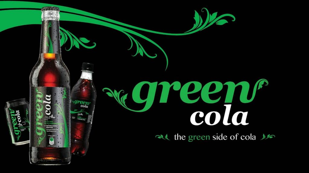 green cola in a bottle
